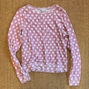 Wildfox pink Polka Dot Sweatshirt